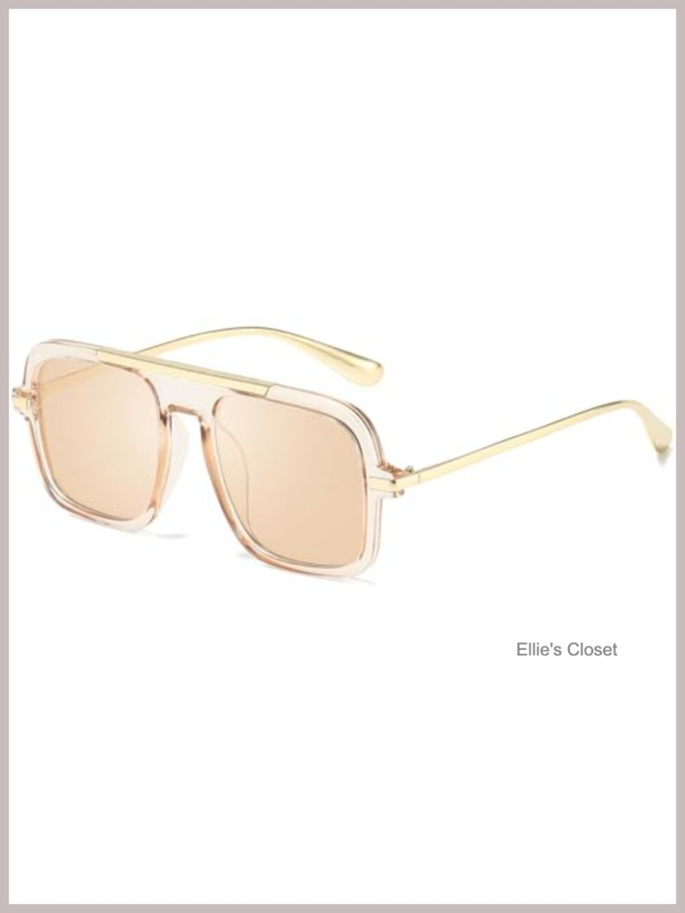 Oversized Square Sunglasses with UV Protection, Lightweight Metal Frame, Daily